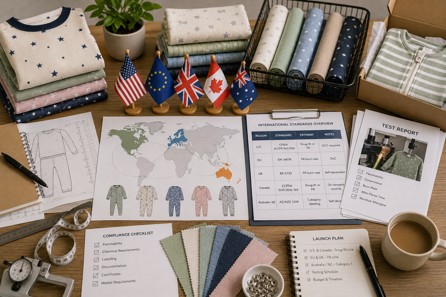 International Children's Sleepwear Safety: U.S. CPSIA vs EU EN 14878 vs Canada CCPSA