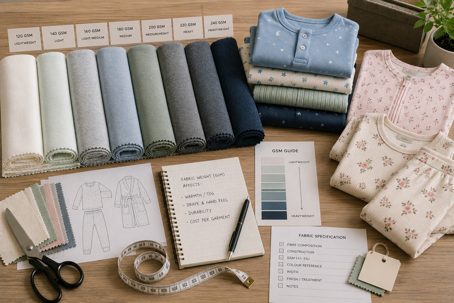 What Is GSM in Fabric, and What GSM Should Sleepwear Be?