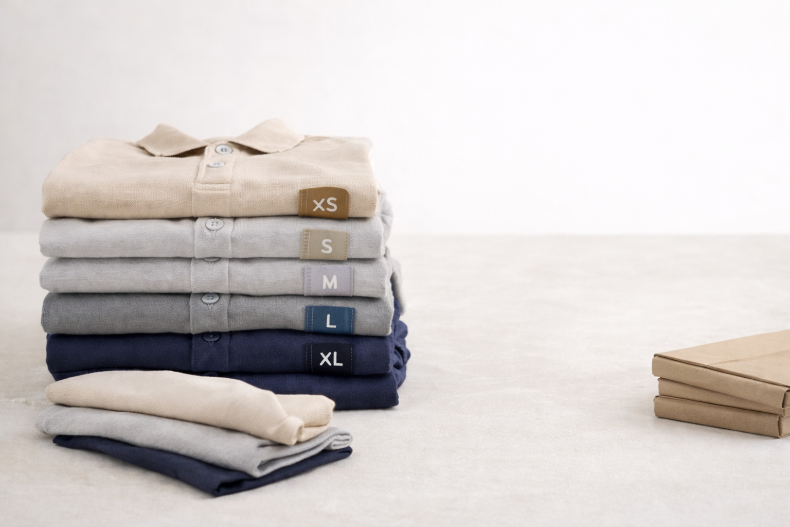 Children’s uniform sizing and fit guide with different sizes displayed