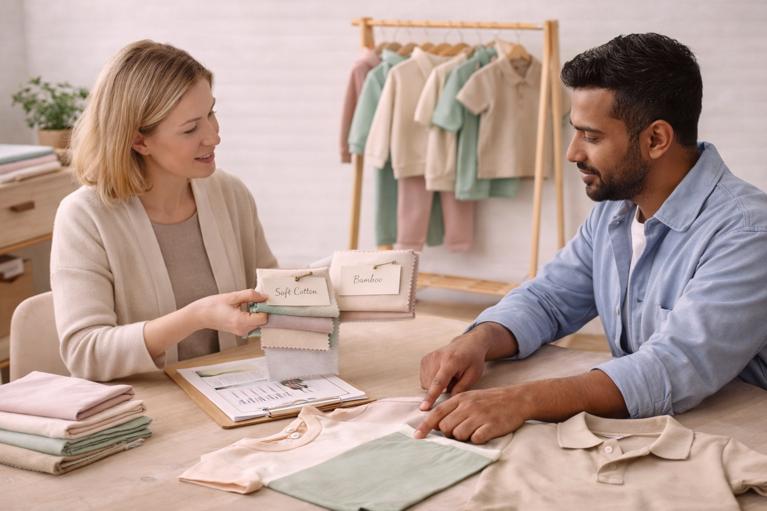 School director working with uniform manufacturer to develop program