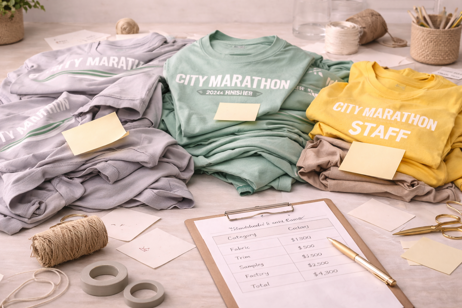 Disorganized race merchandise showing planning mistakes
