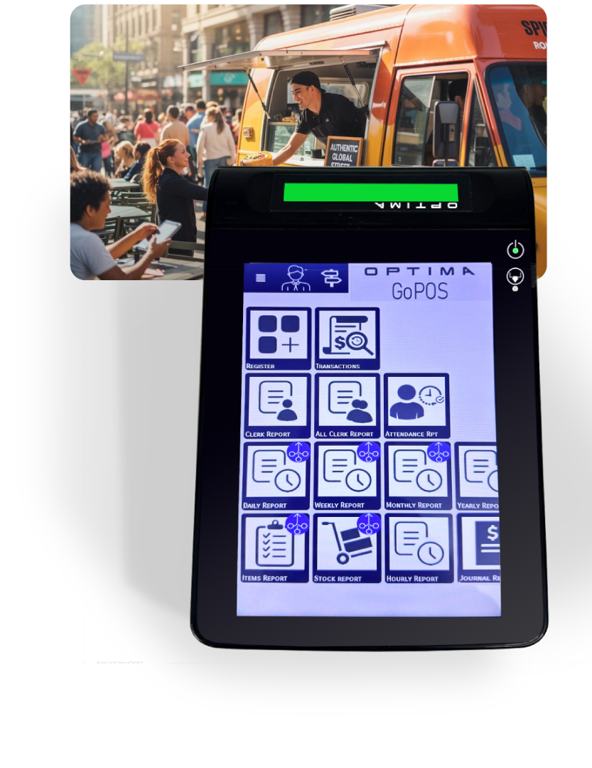 Optima GoPOS software on APOS-03