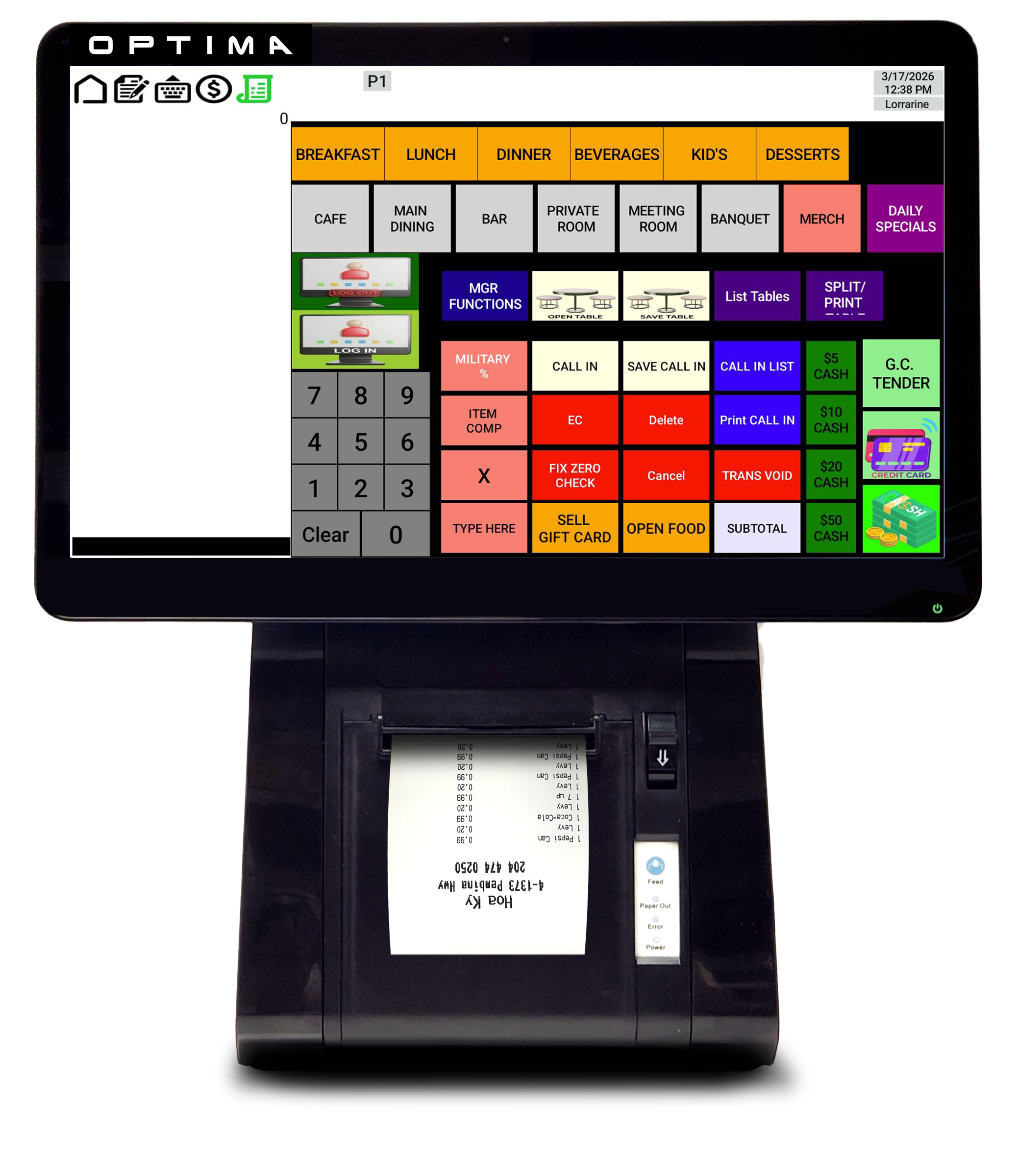OPTIMA APOS-05 Android POS — official product photo