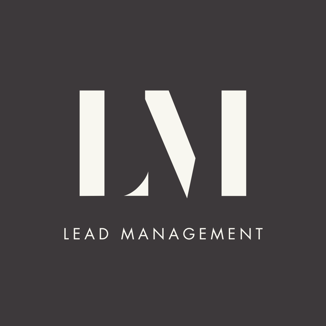 Company logo with the letters 'L' and 'I' forming a stylized 'LI' on a dark background, with the words 'Lead Management' below.