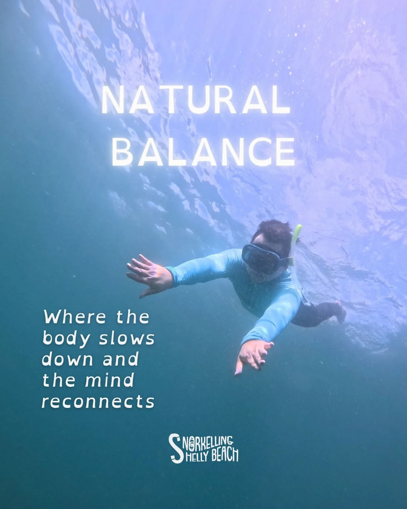 Your mental health deserves this care too. The ocean calms, snorkelling slows the mind, your feet in the sand connect you to the present and contact with marine life awakens unique sensations. 🩵

All of this, combined with the guidance of experience