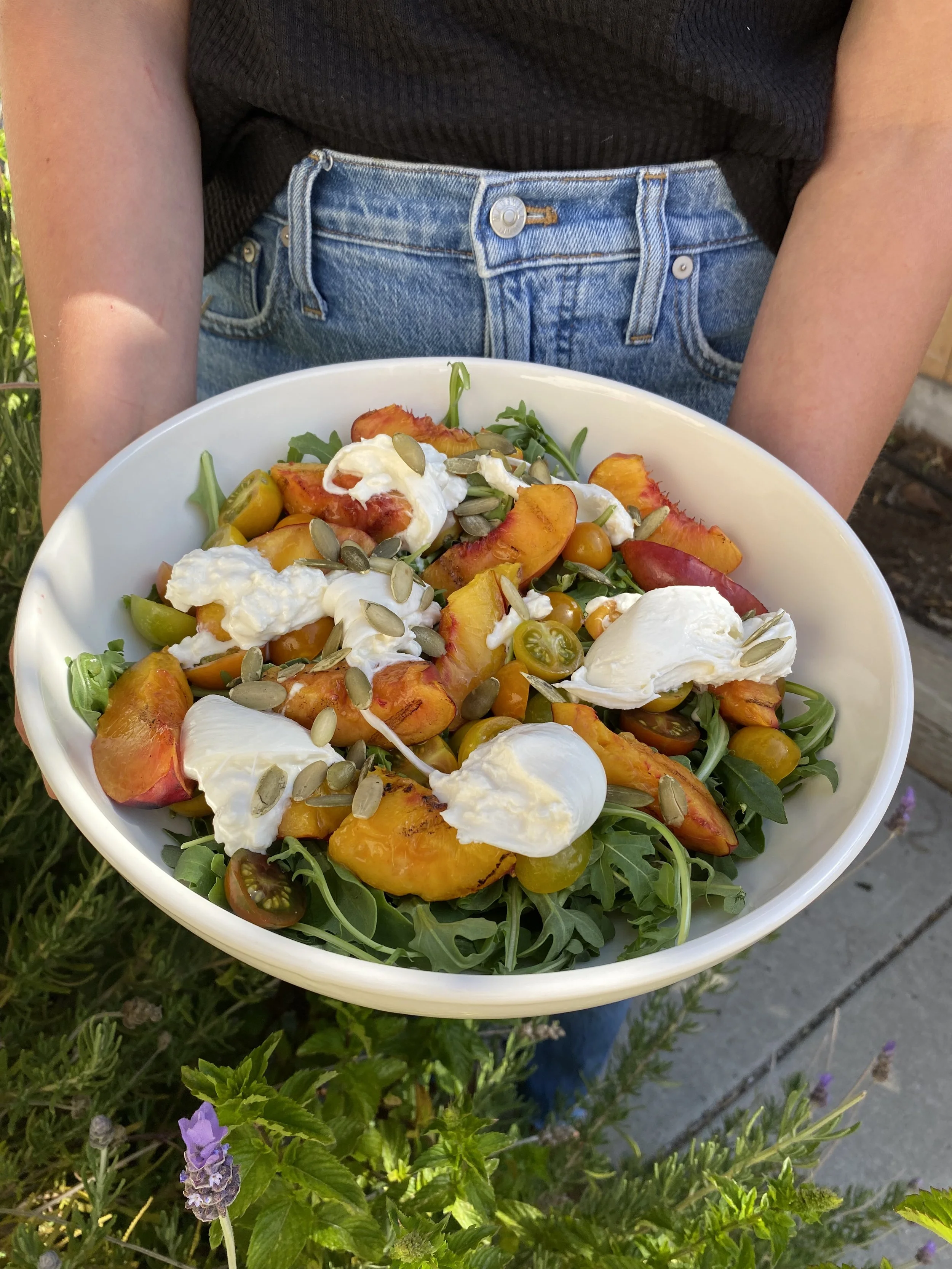 Grilled Nectarine and Burrata Salad