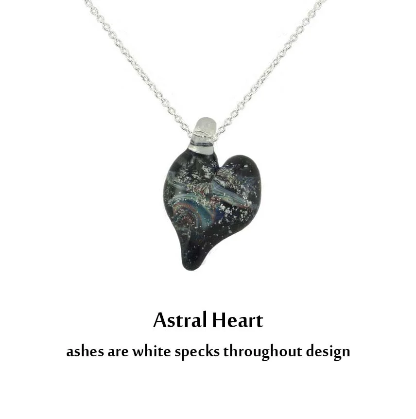 Treasured Memories Cremains Glass Memorial Necklaces — TZ Glass by