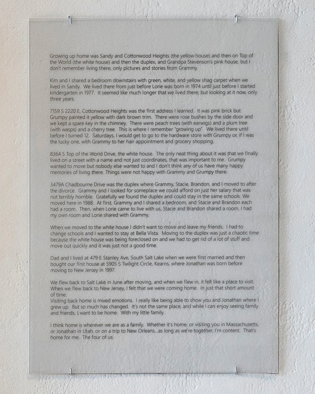 wherever we are as a family