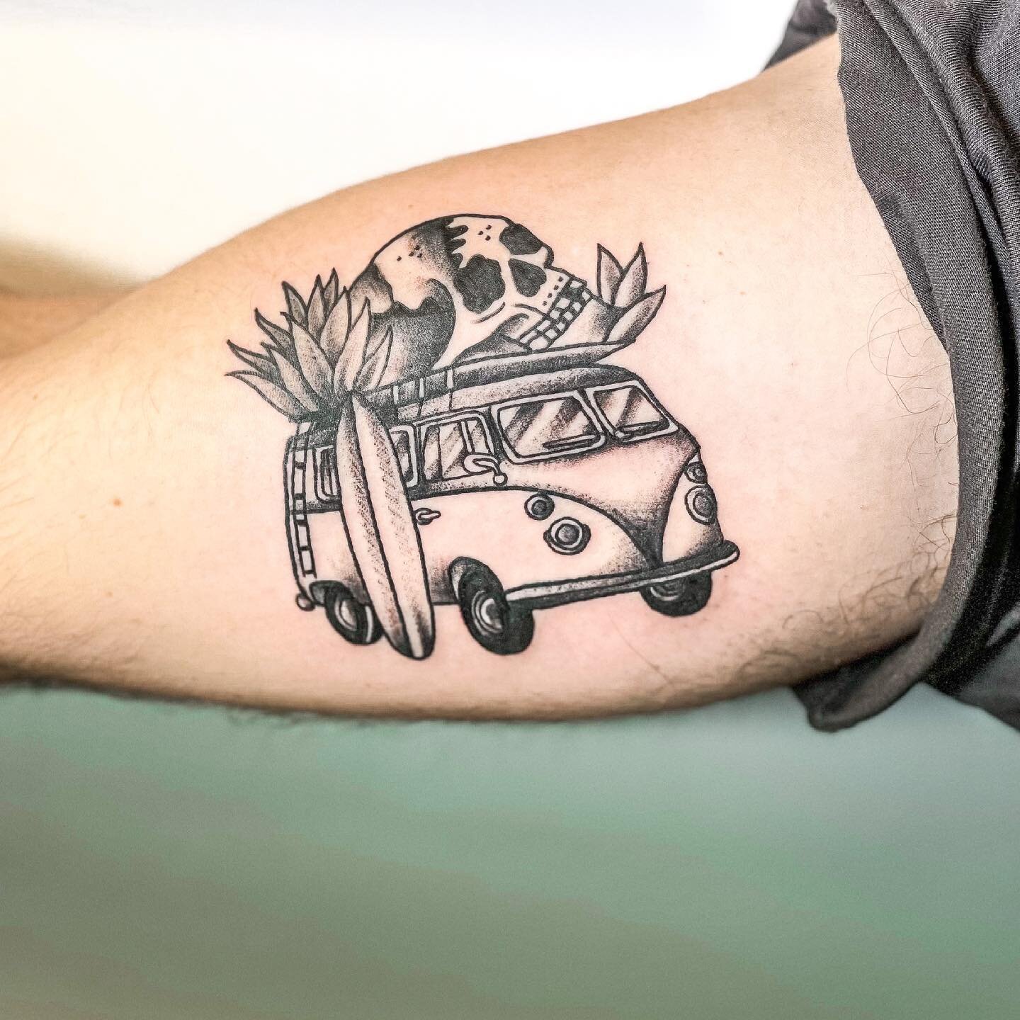 Sweet Van adventure life tattoo done by @loupol_tattoo