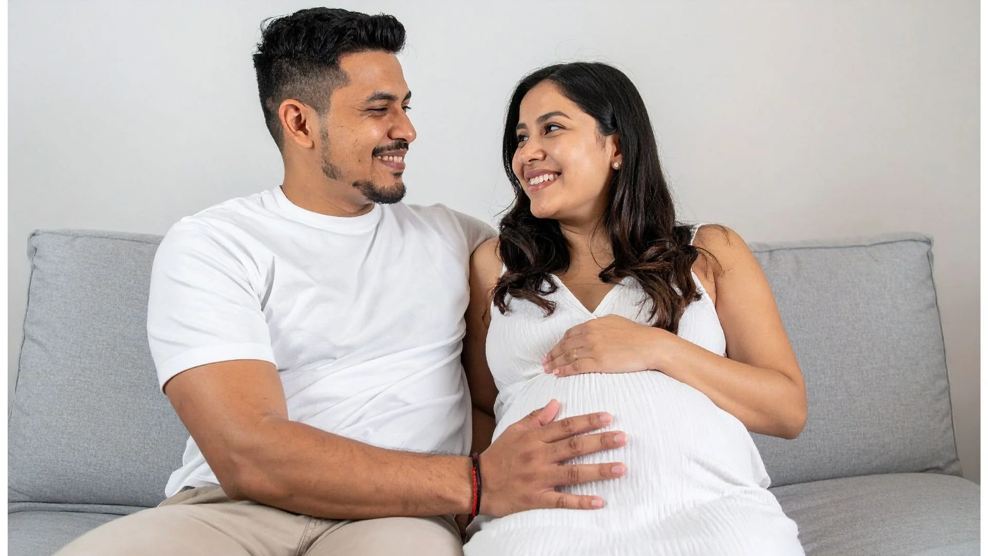 pregnant couple prepared for labor