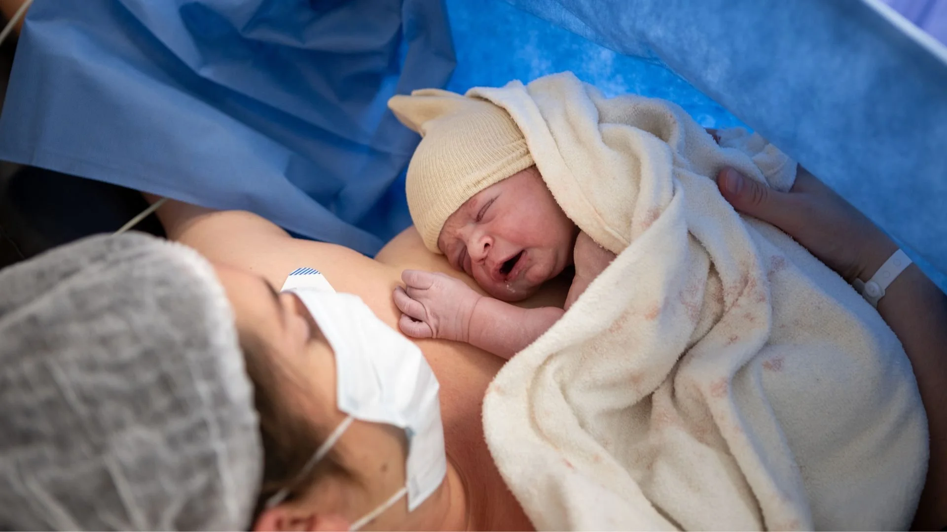 Newborn cesarean baby