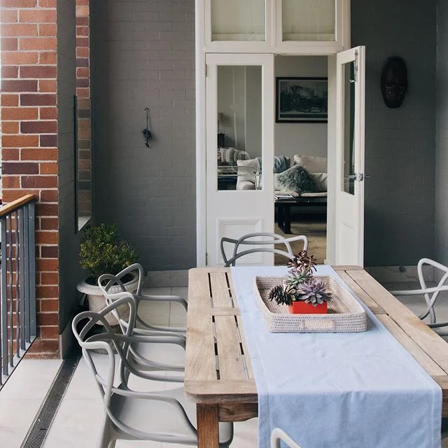 Philippe Starck chairs for alfresco living, Newcastle East. #kathrynburrowsdesign @spacefurniture @kartell_official