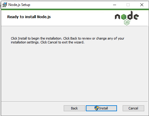 Node.js ready to install