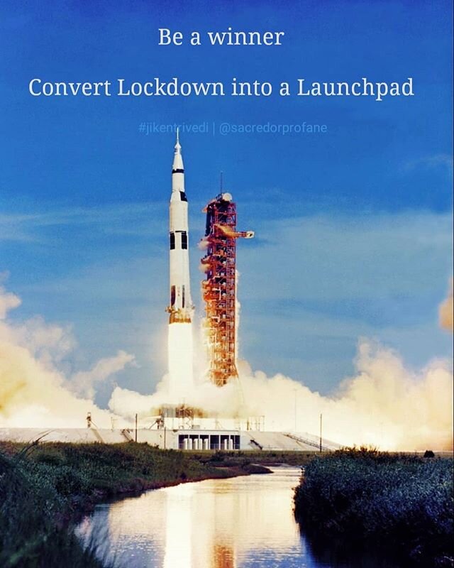 Be a winner
Convert Lockdown into a Launchpad ( above tagline borrowed from #joeyyap)

One can utilize this lockdown period to learn and transform into a winner and launch your new self.

You can, - Learn new skills
- Learn new language
- Launch an o