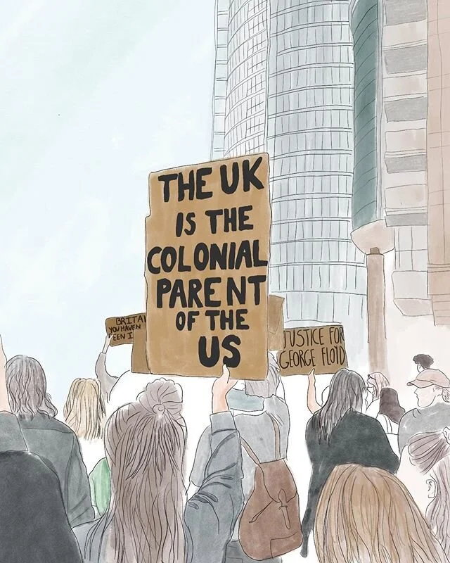 A bit of inspiration from yesterday&rsquo;s London protest.

#blacklivesmatter