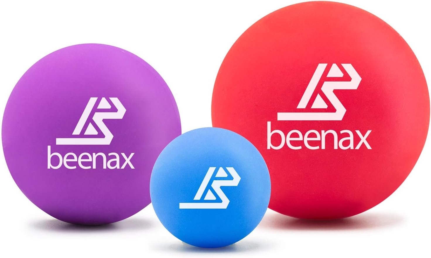Beenax Lacrosse Massage Ball (Set of 3) - Trigger Point, Myofascial Release