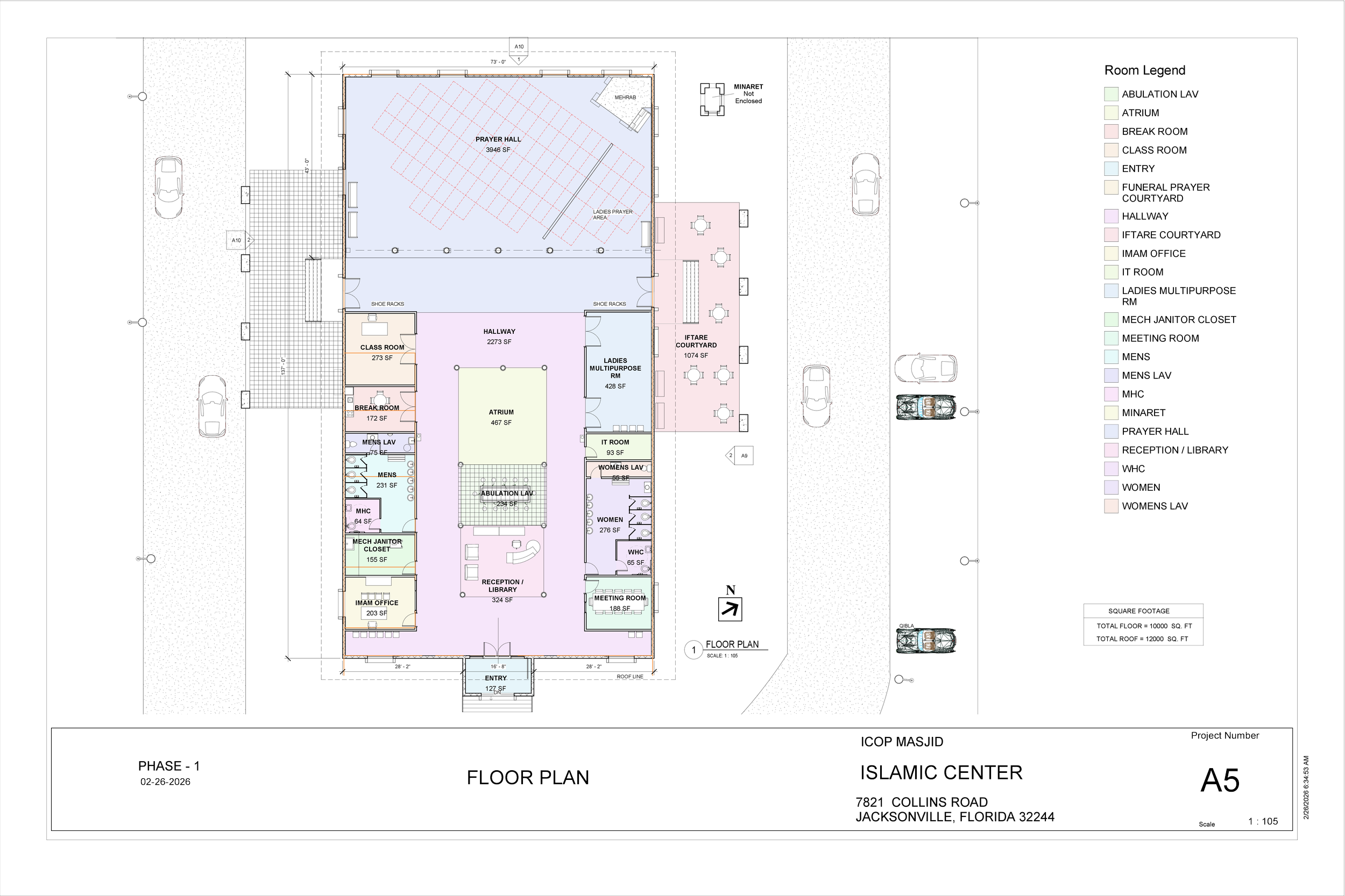 COLLINS ROAD ISLAMIC CENTER 2026 - Sheet - A5 - FLOOR PLAN 1 of 1.png