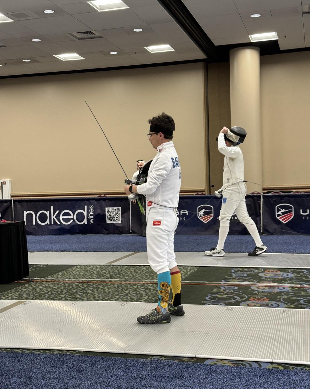 Phil Baranowski had made the top 8 in Vet 40 Men&rsquo;s Epee.  He has won his first National medal and he is still fencing.  Go Phil!