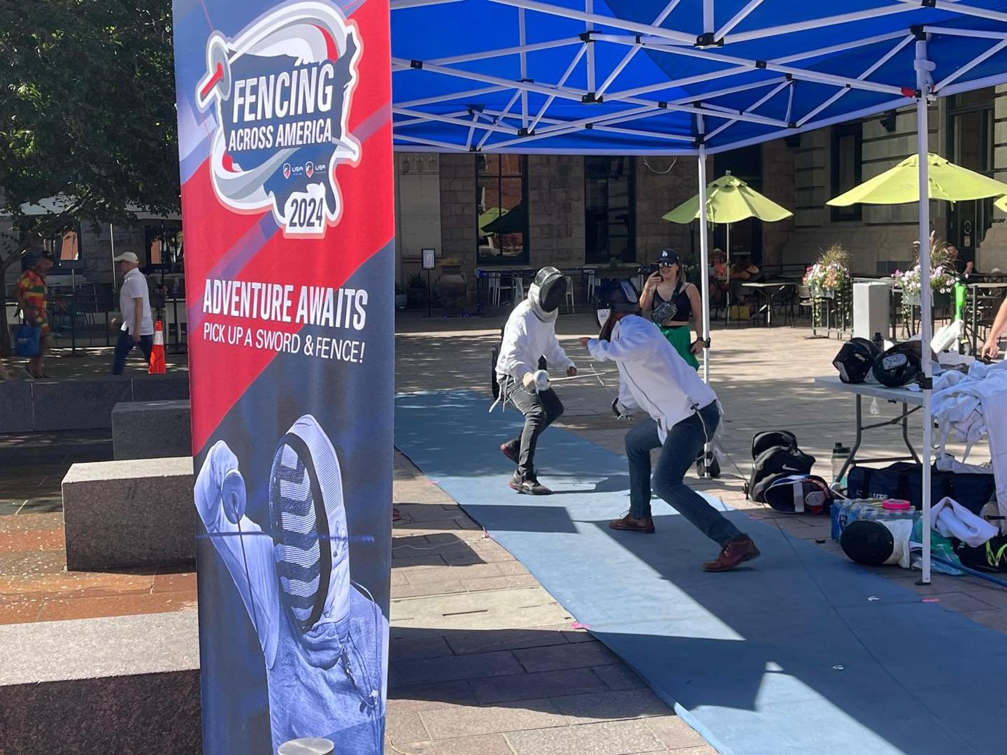 Enjoy Fencing at a Union Station from 3 pm to 7 pm. 

#denverfencing #denverfencingcenter #denvercolorado #usafencing #denver #fencing #womenepee #epee
