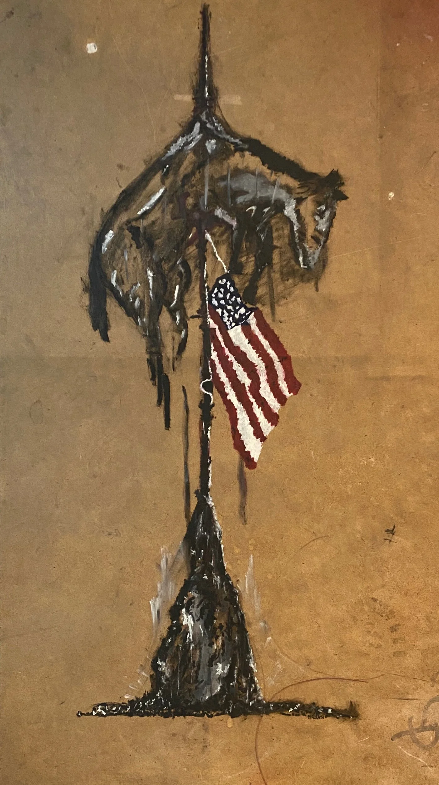 The American Dream • Bryan J. McLean (1999) Oil on Board, 18.5' x 33' 