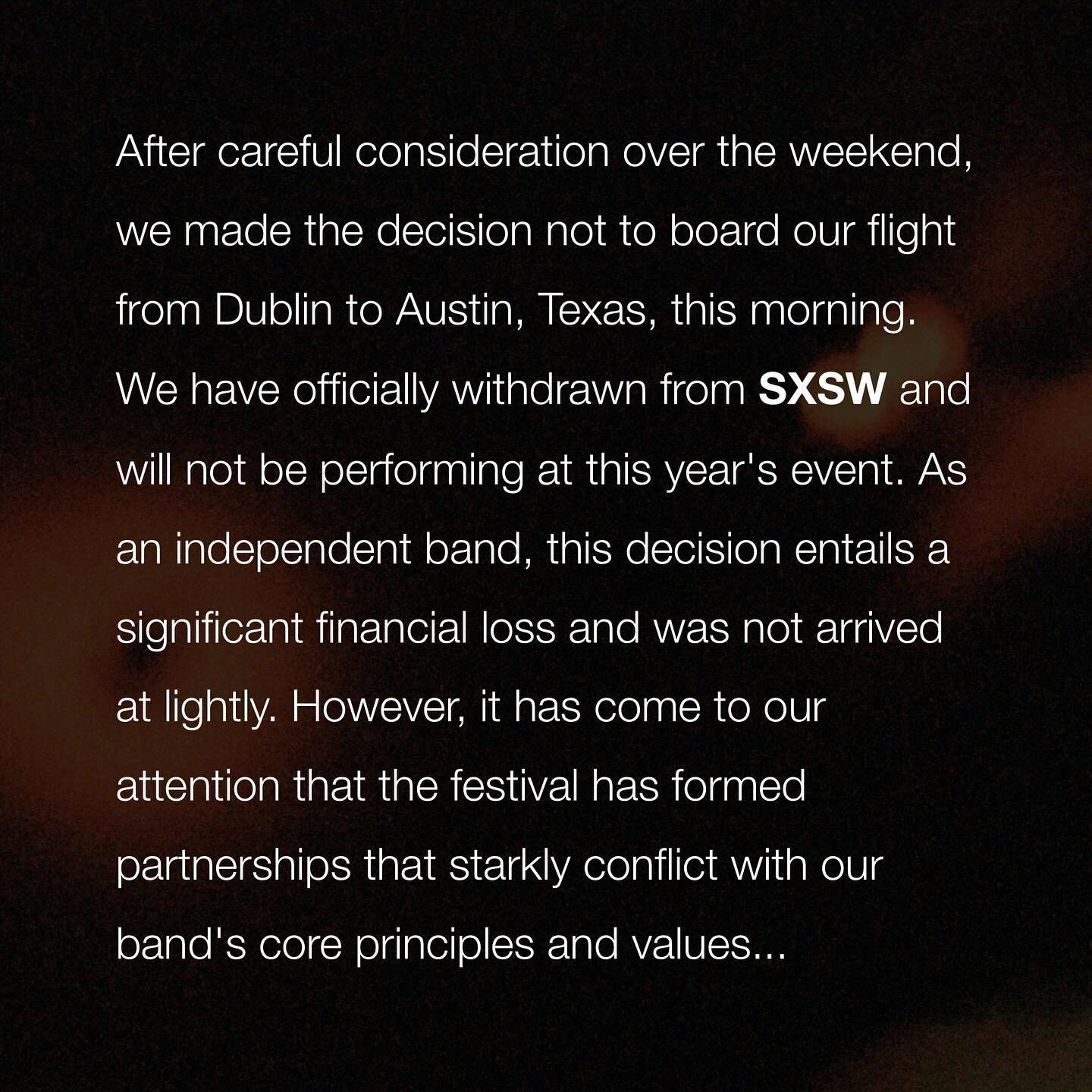 We have officially withdrawn from @sxsw