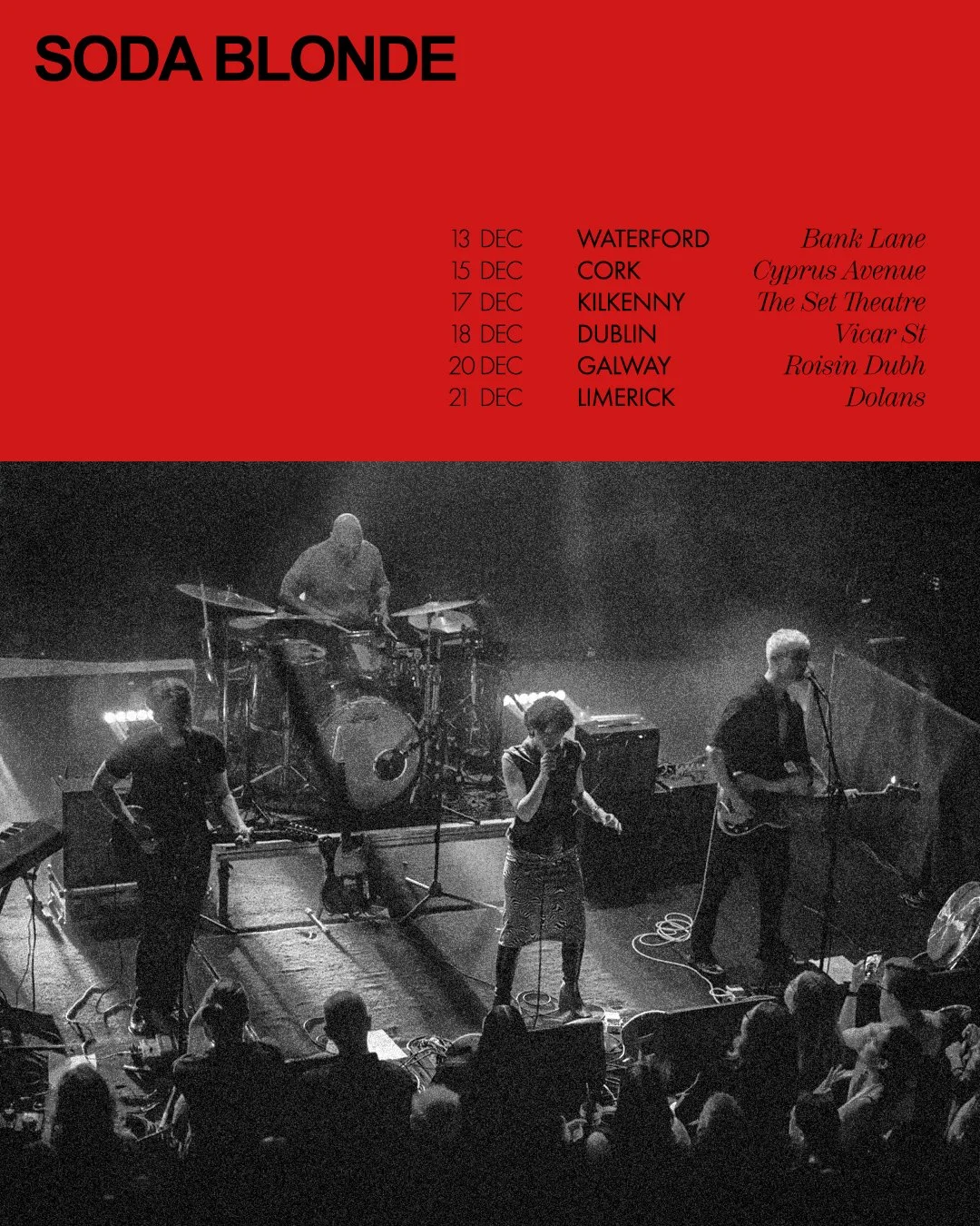 Tickets for our December Irish tour are ON SALE NOW 🛸

We can&rsquo;t wait to bring these shows to you and celebrate the release of Dream Big Live with the National Symphony Orchestra on Dec 12 x

Dec 13 &ndash; Waterford, @bank_lane 
Dec 15 &ndash;
