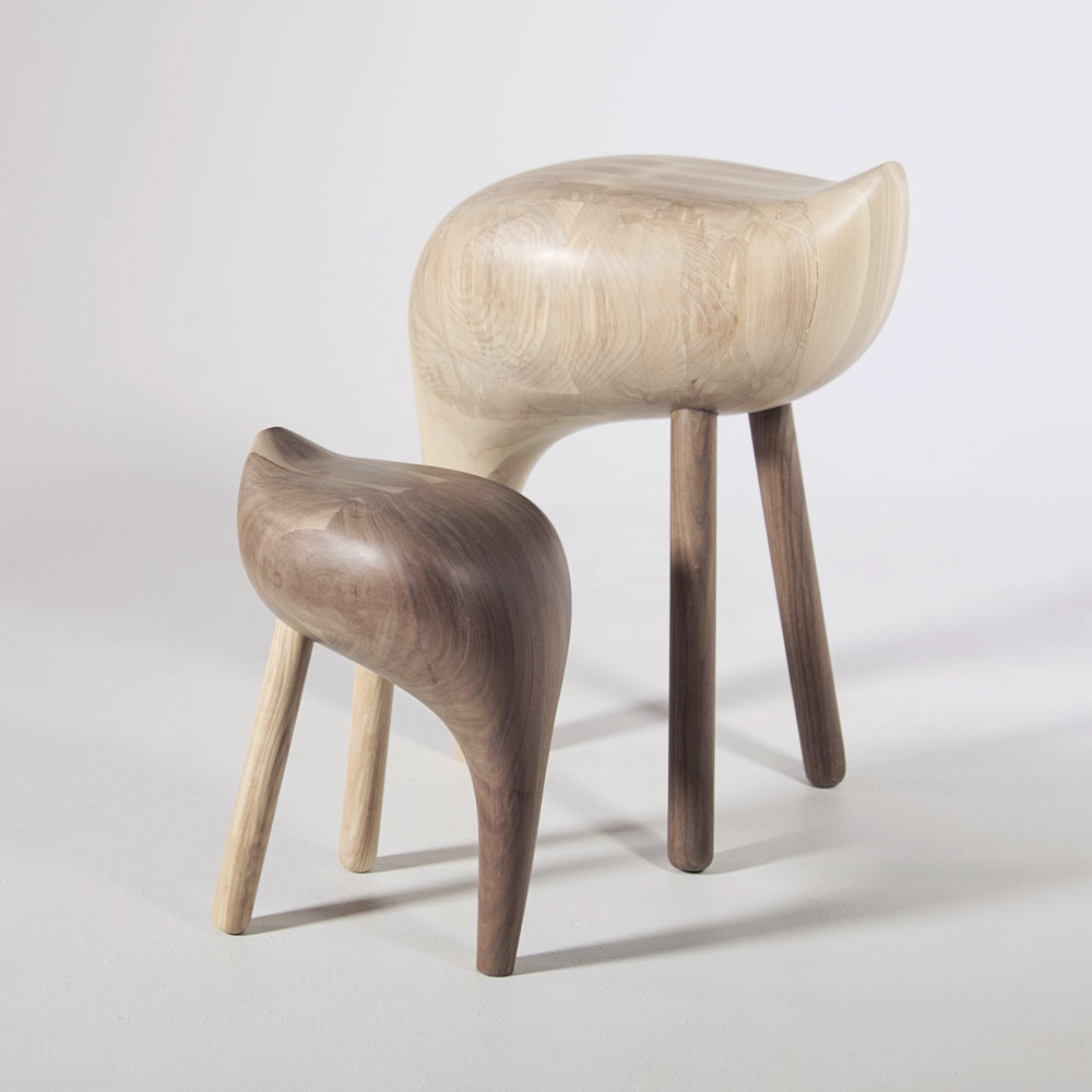   Ostrich by Chen Li, 2017   Ash, Walnut   https://www.chenlidesign.com/  