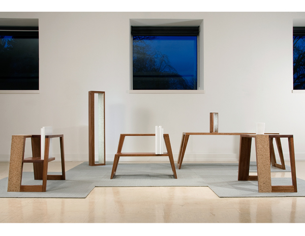   Cork1 Furniture Set by Brian DuBois, 2011  Mahogany, Cork   https://www.duboiscollection.com/  