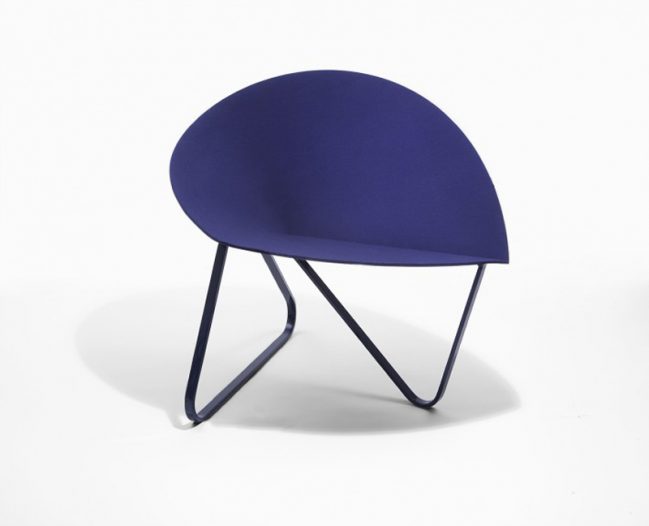   Curved Chair by Nina Cho, 2015  Steel, Felt   http://ninacho.com/  