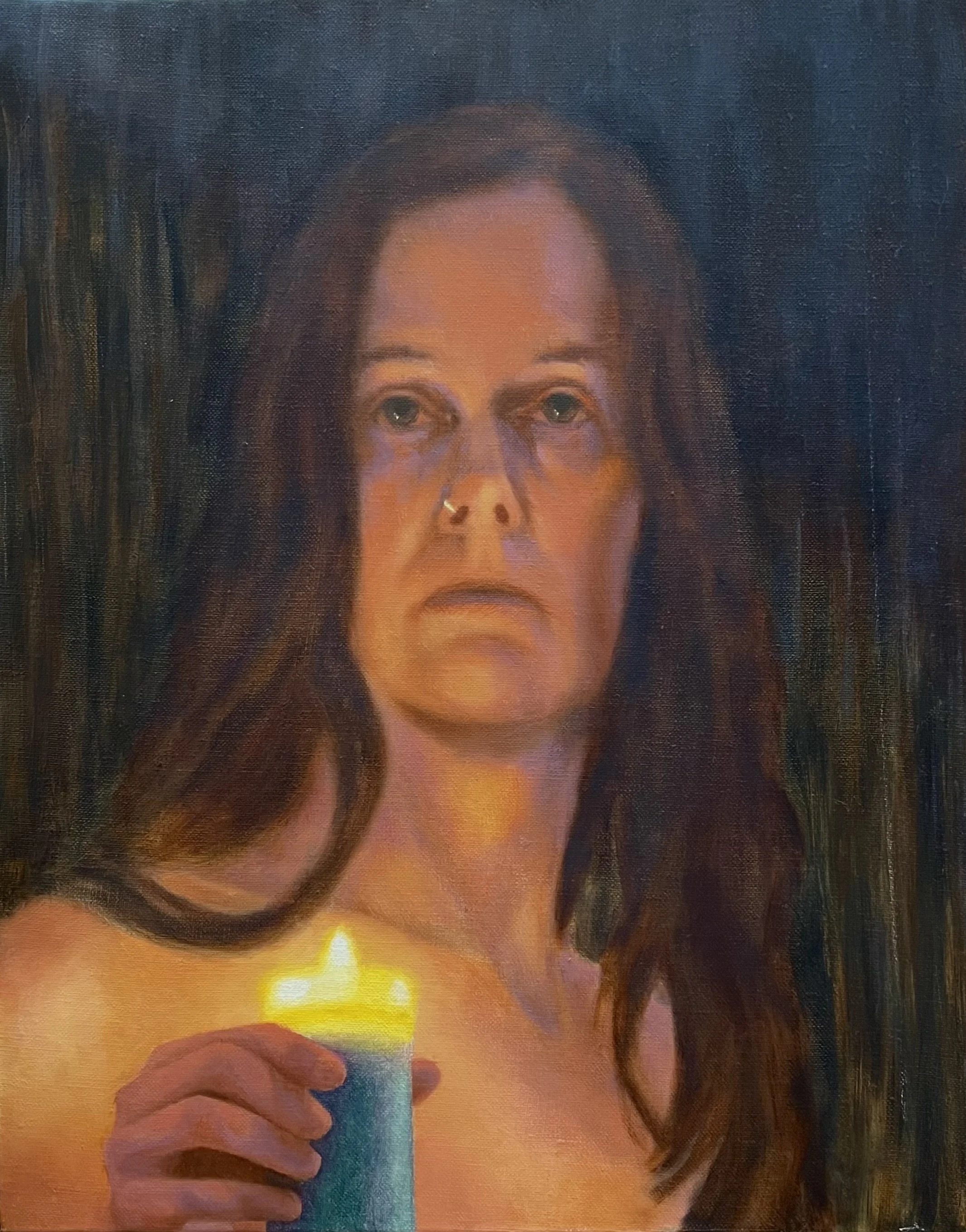 Flicker (2025), Oil on Canvas, 20x16