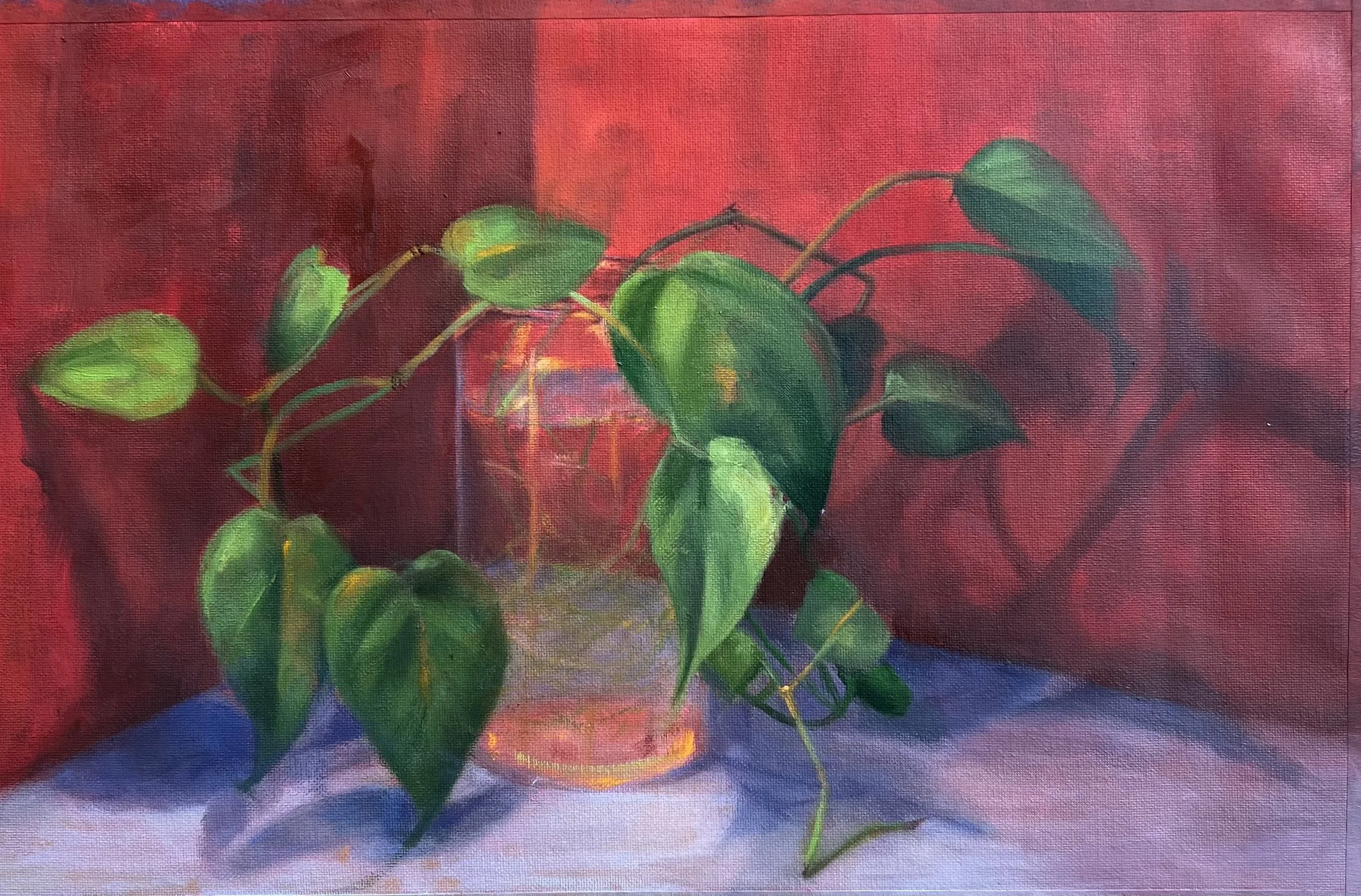 Rooted Wanderings (2024), Oil on Canvas, 11x17