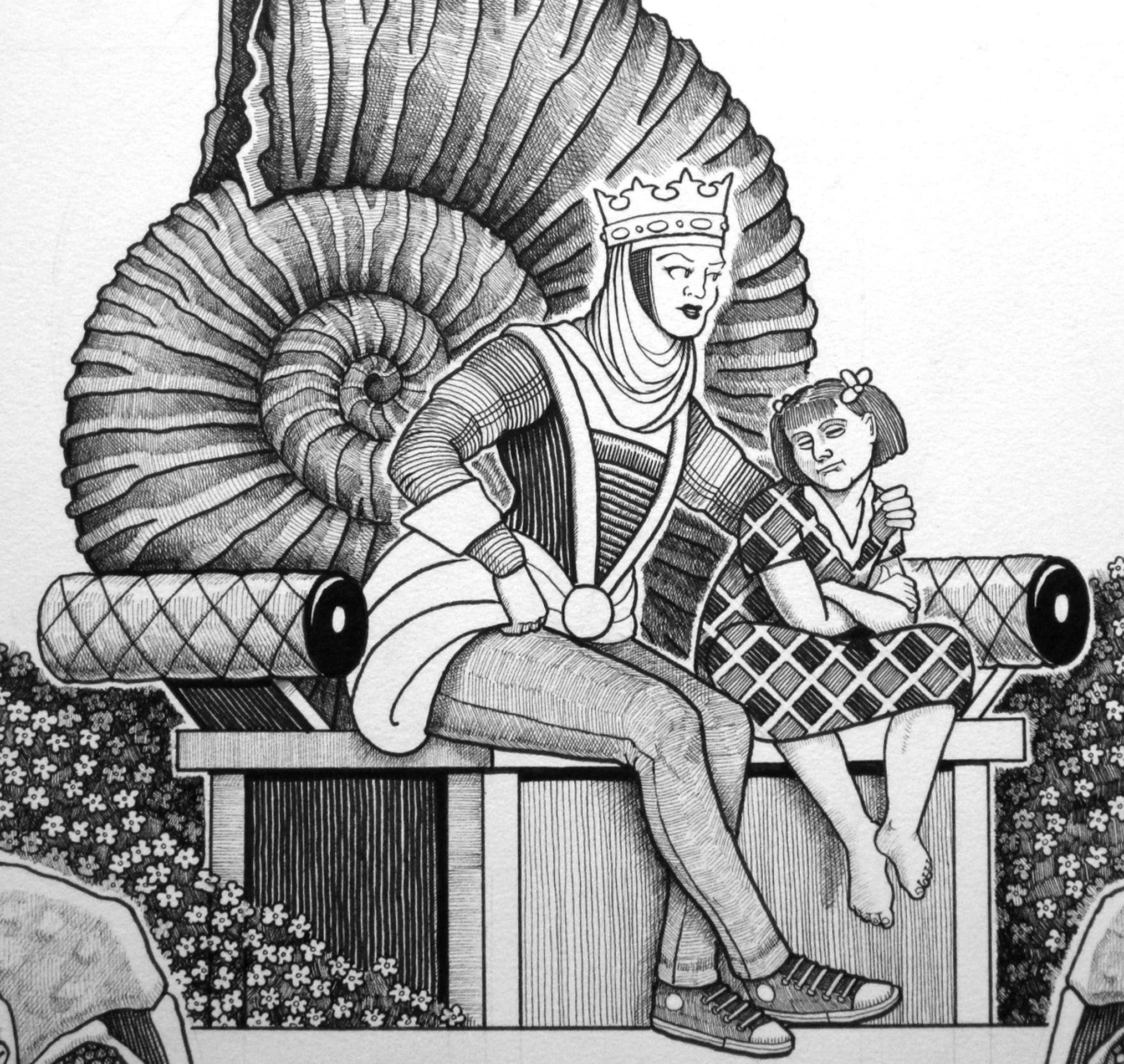 Vanessa I, Queen of the Vast Nonsense and her daughter Anais, the first of her name.