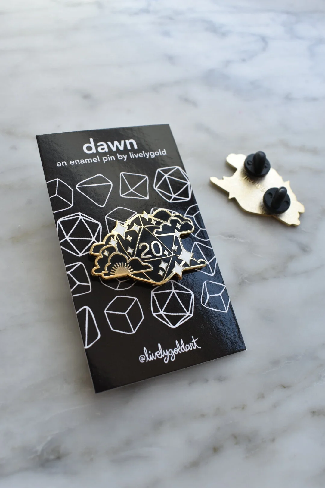 Murdered Out Pin on Backing Card