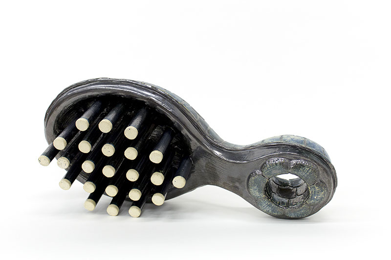 HIR Brush (Shellie), stoneware, cone 6, 20 x 10 x 7 inches, 2016