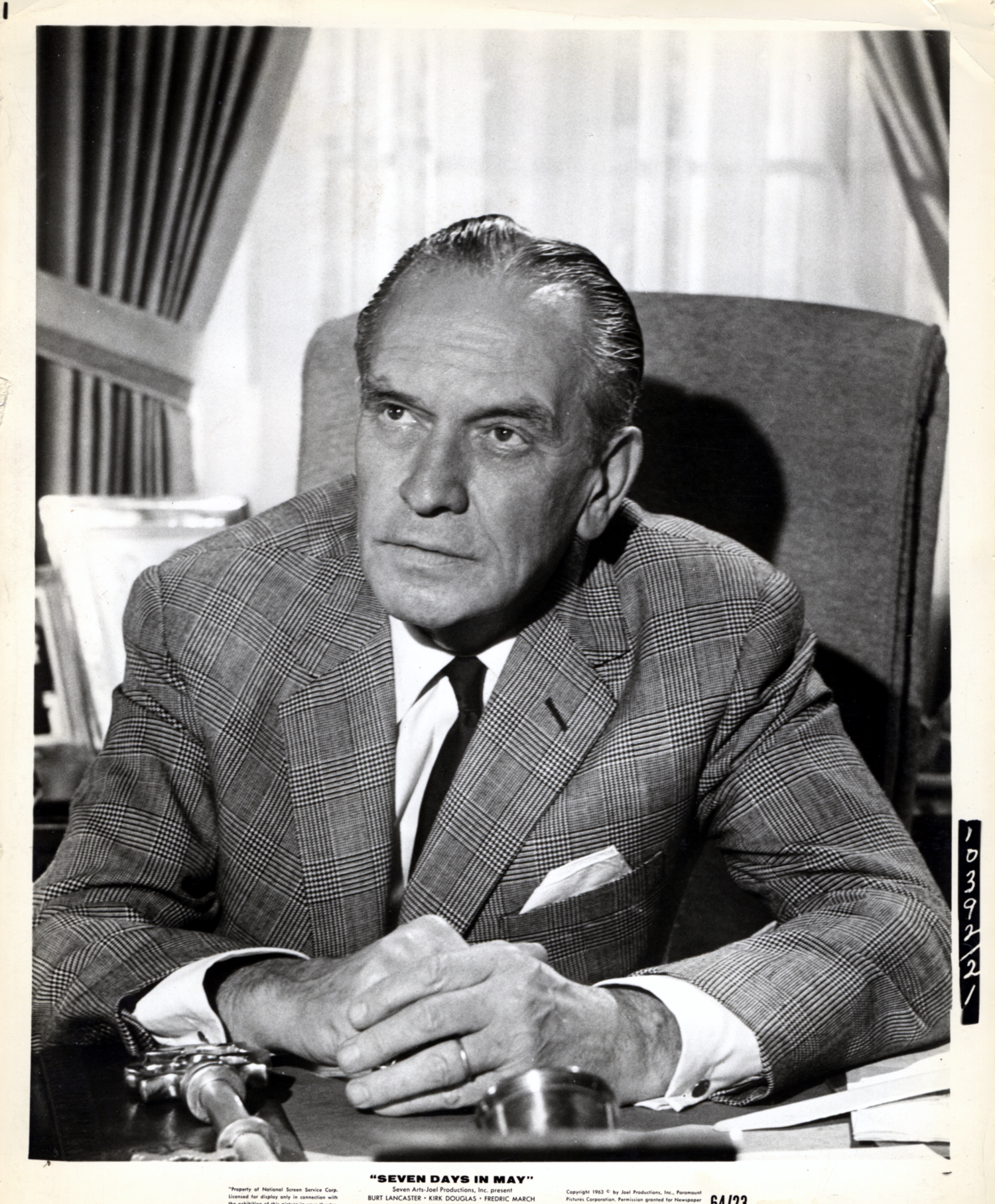  Frederic March, as “President Jordan Lyman” 