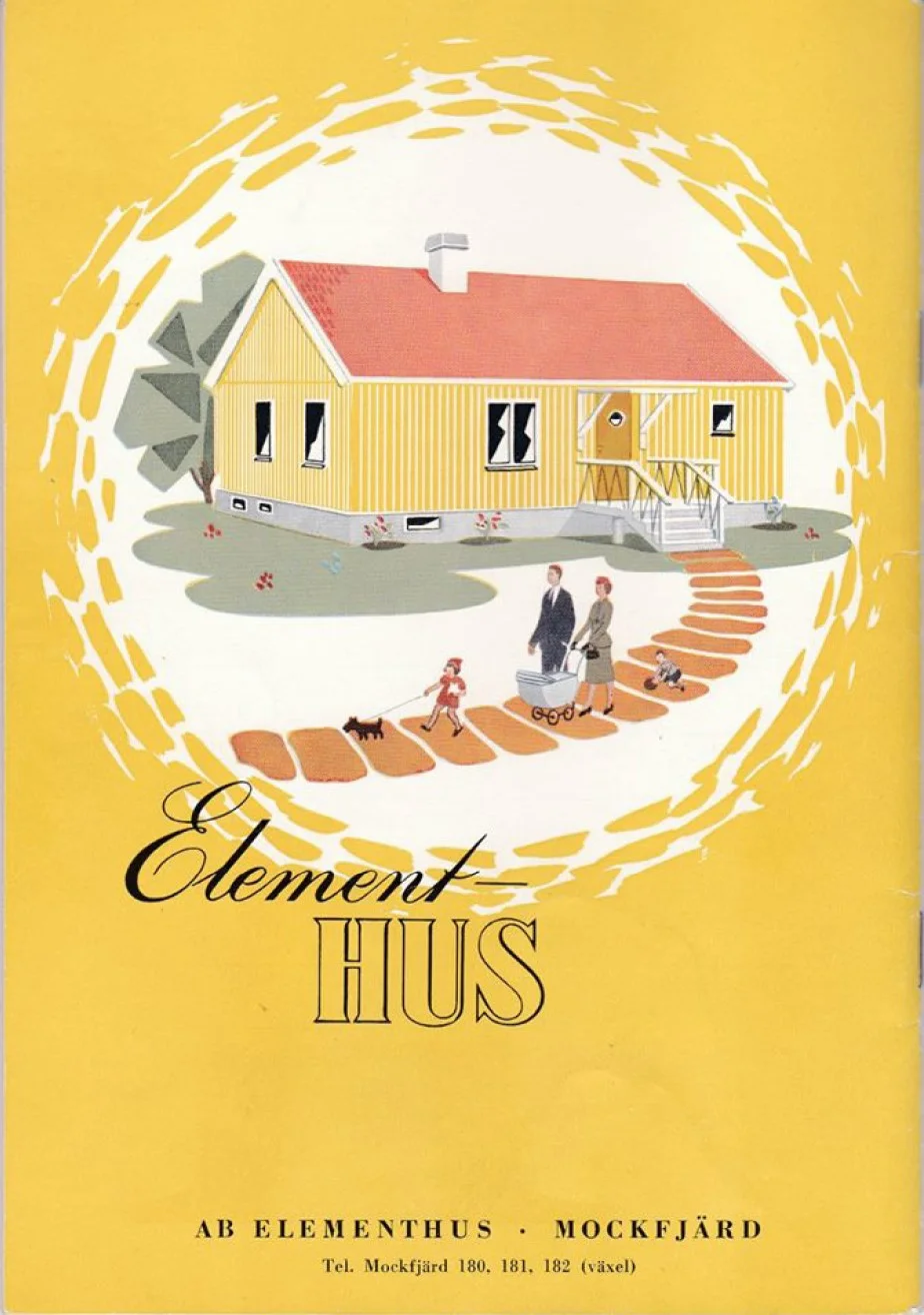 Framsida av en huskatalog från 1950-talet.