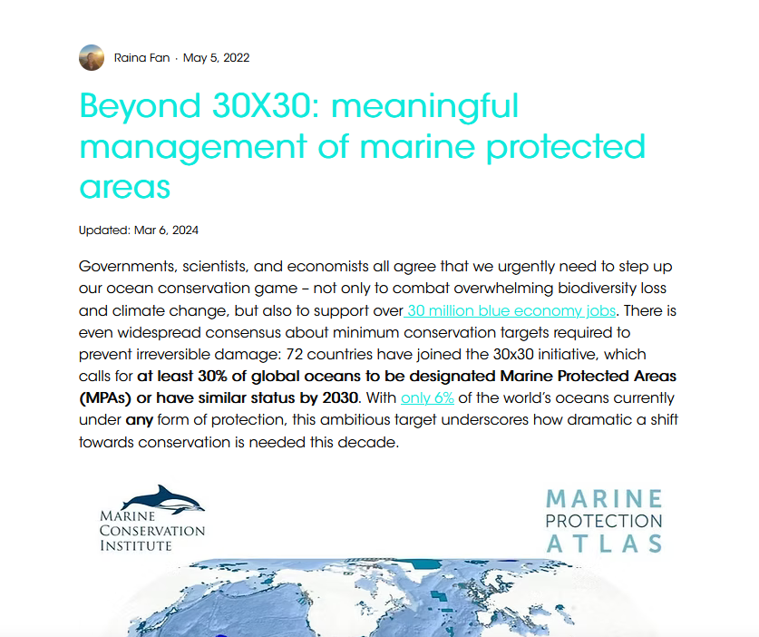 Marine protected areas
