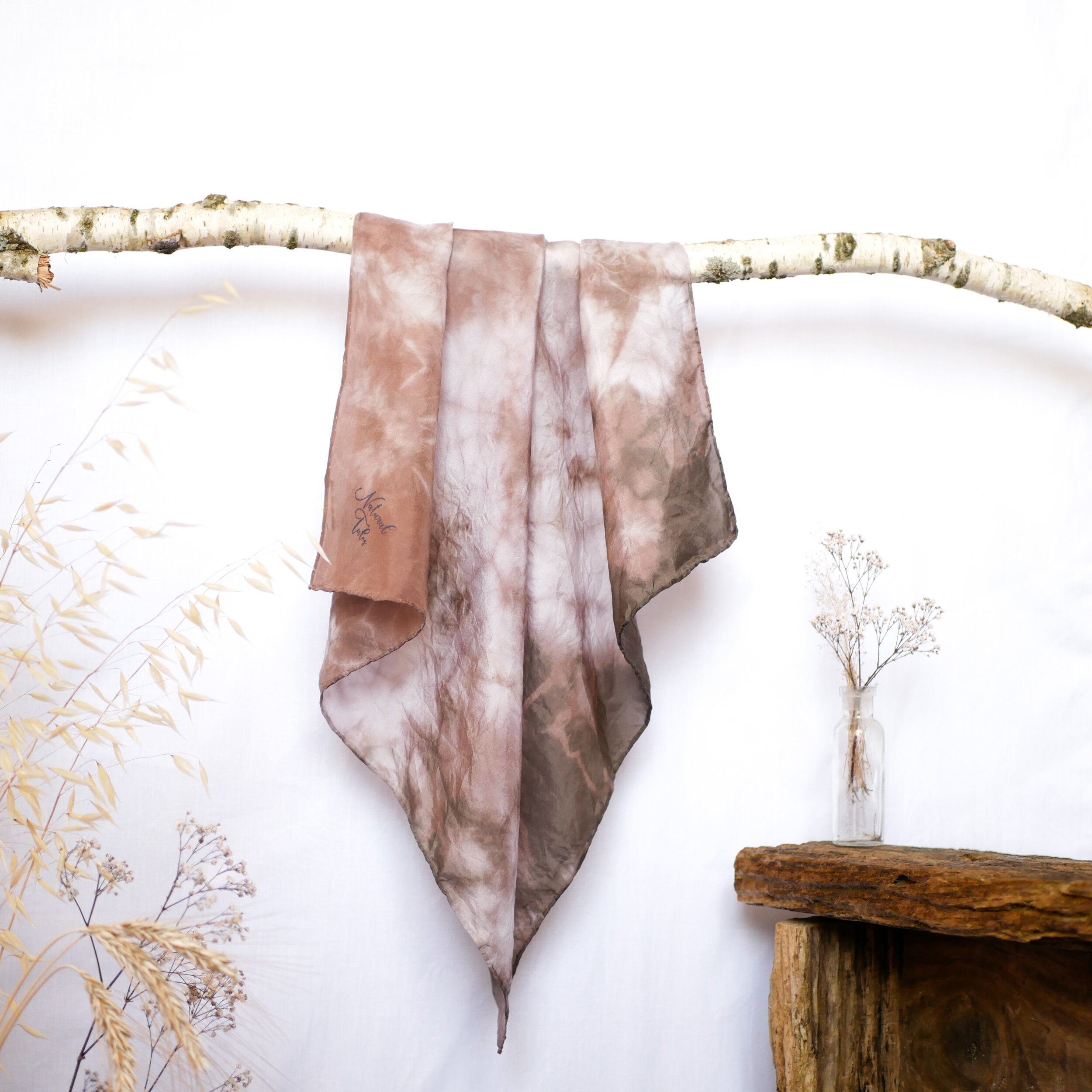 Carré de soie Purple marble