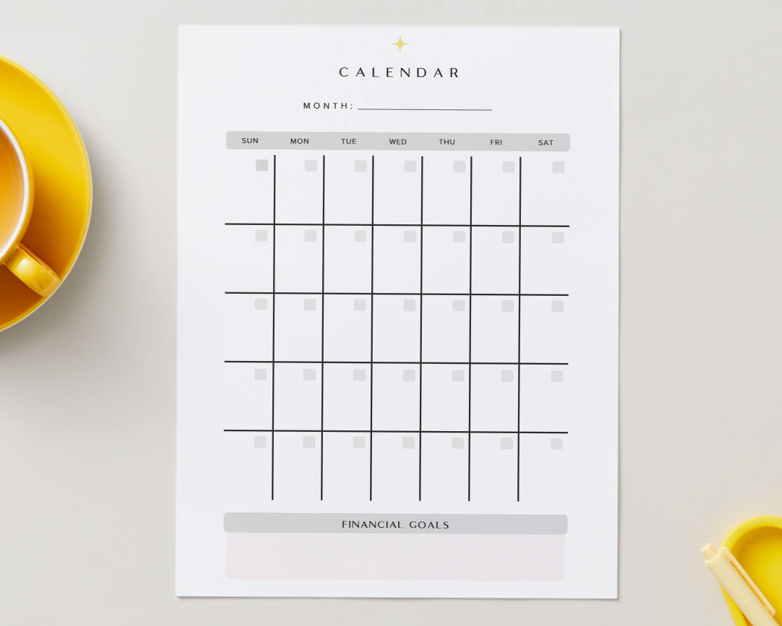 2026 Printable Monthly Financial Planner