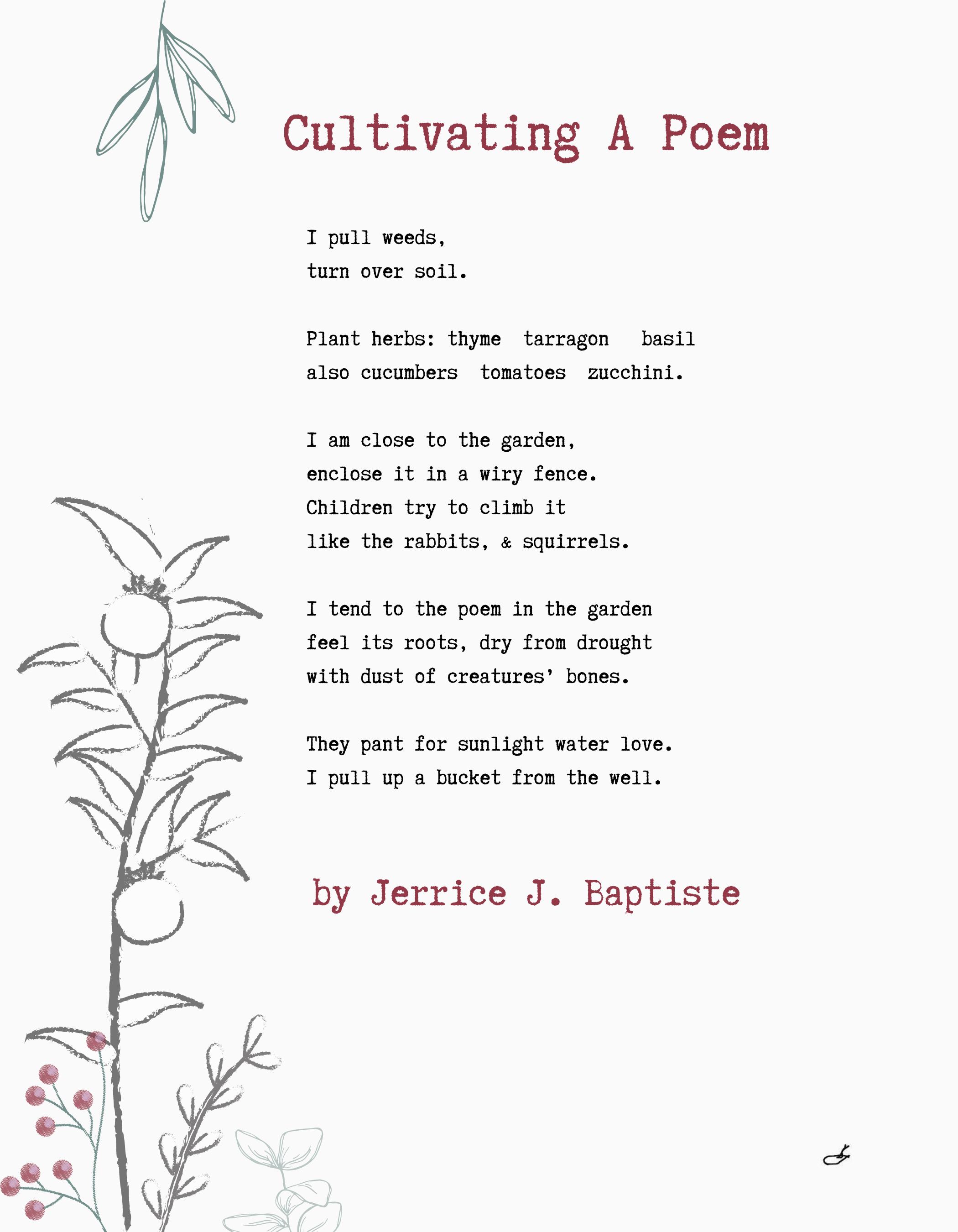 My father planted a garden poem