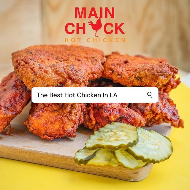 Looking for the Best Chicken in LA? Look no further! Main Chick Hot Chicken has so much to offer from Juicy Tenders to Chicken Sandwiches 🔥 Choose your type of spice level from no spice Naked to blazing hot Spicy 🔥
📍West Los Angeles, CA 
Order For