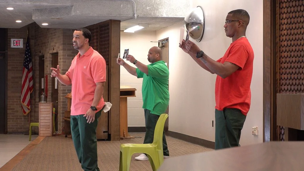 Demetrius, Robert, and Sheldon perform in The Strength of Our Convictions: The Auburn Redemption on May 24, 2018.