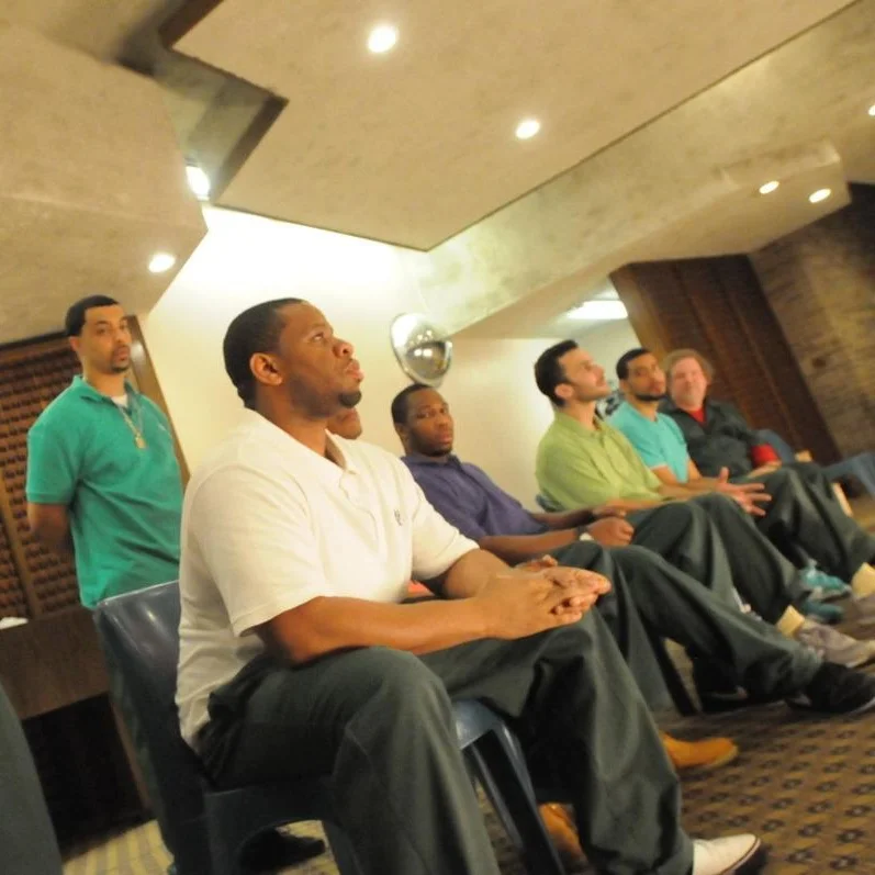 The Phoenix Players Group takes questions from the audience after its performance of This Incarcerated Life: The Foundation of a Pipe Dream Thursday in Auburn Correctional facility. David Wilcox, The Citizen