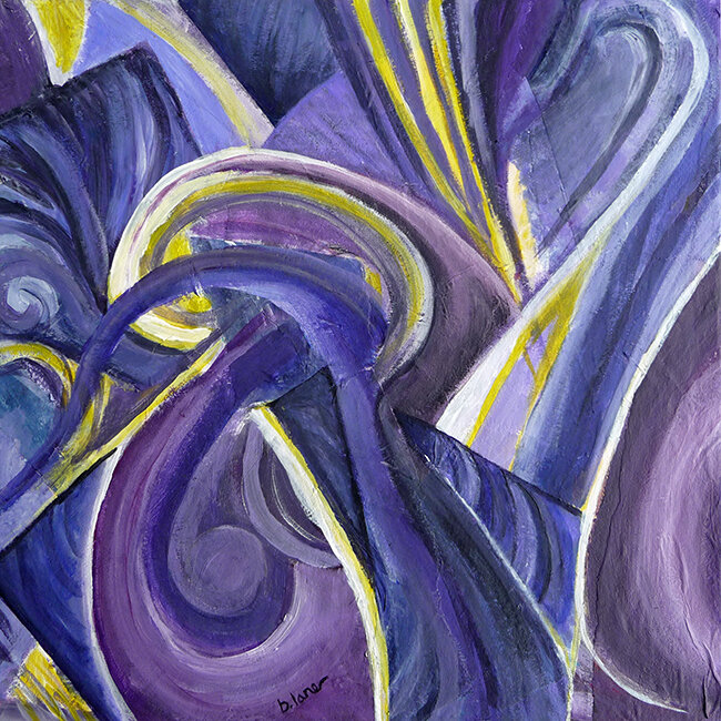 Violet and Yellow, Color Abstract #1