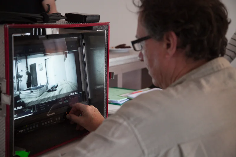 Director of Photography Paul J Warren on set.