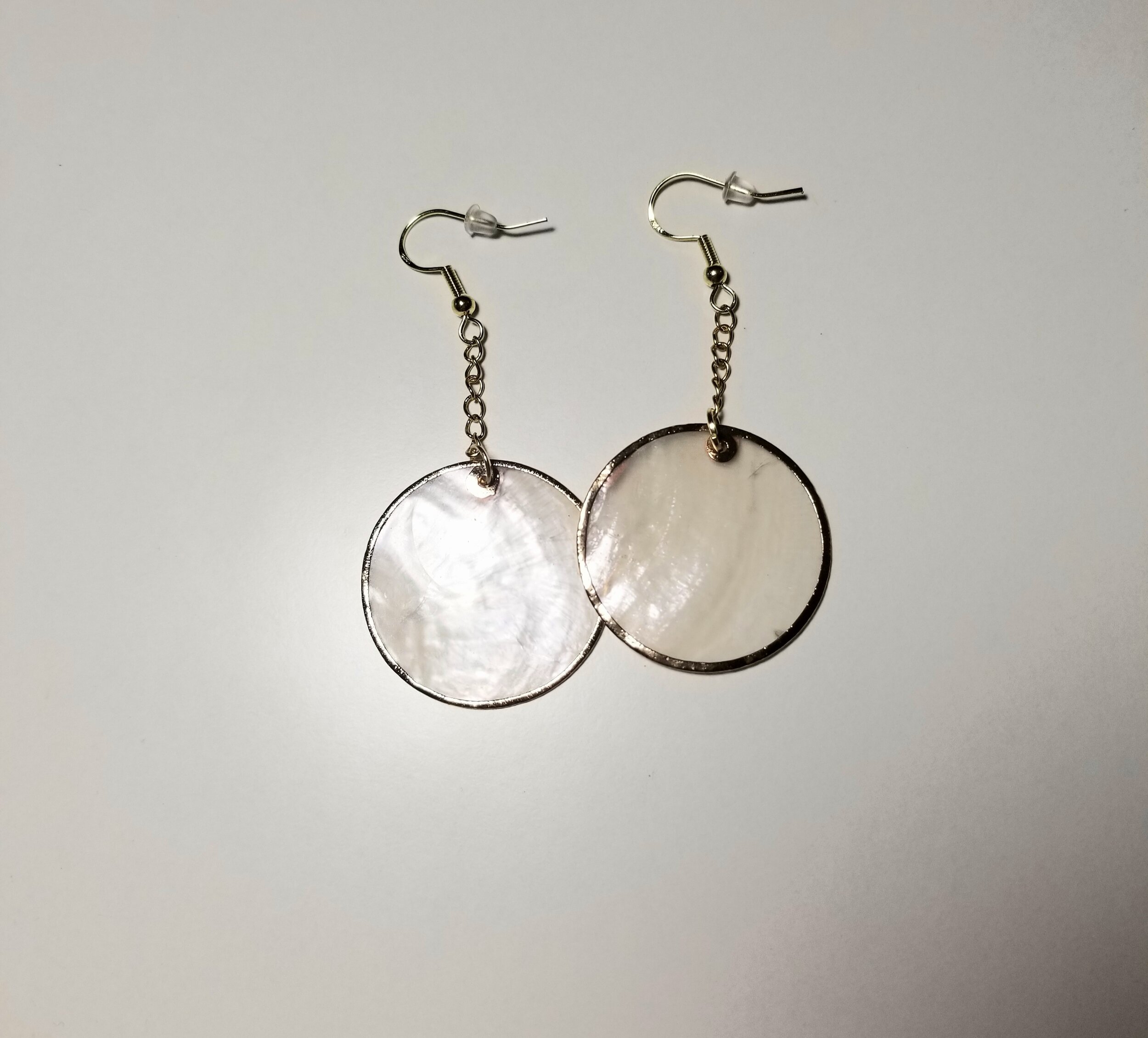 Translucent Shell Earrings Gold
