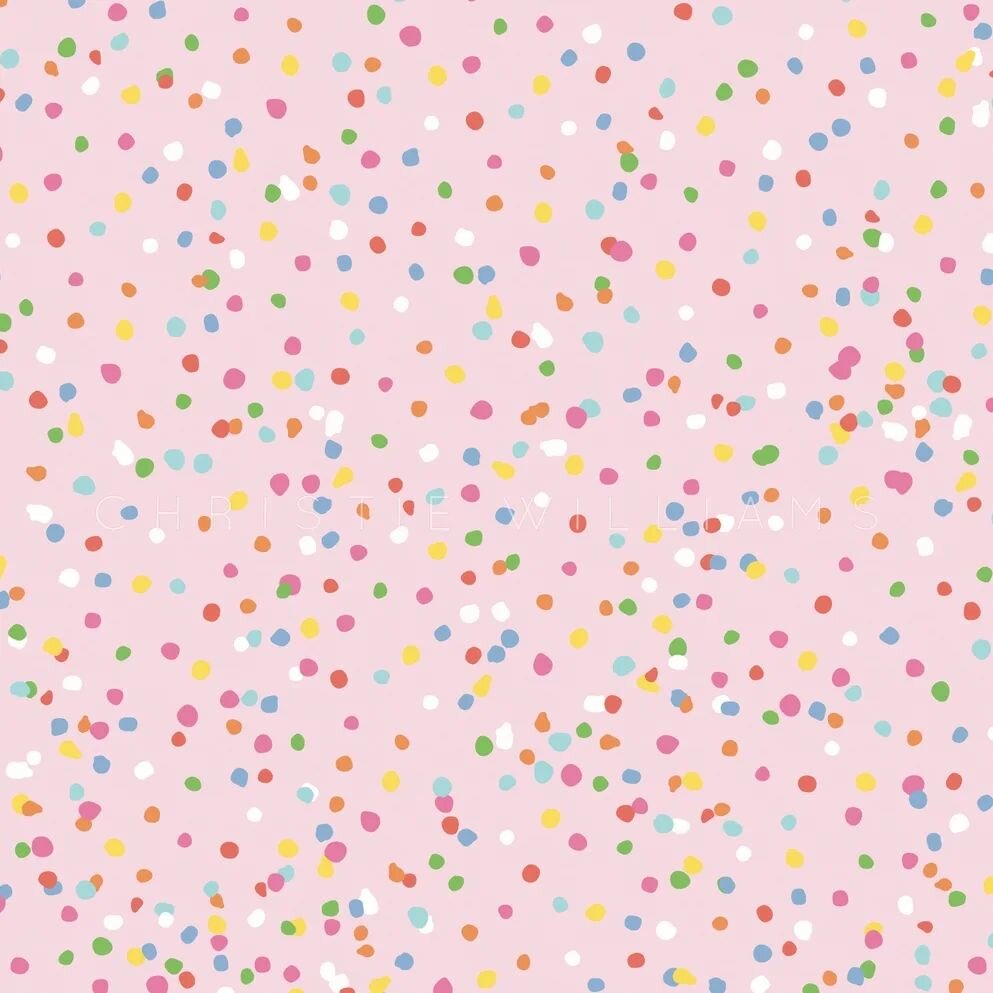 100's &amp; 1000's polka dots! Trying to add a couple of simple patterns into my portfolio to tie in with all the busy  colourful designs. 😊