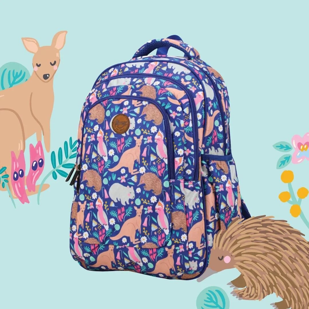 These super fun backpack designs are now available to order through @alimasy_store! I'm so happy to have the opportunity to collaborate with Australian brand Alimasy and see these colourful designs featured on backpacks! 😀

Sleepy Australian Friends
