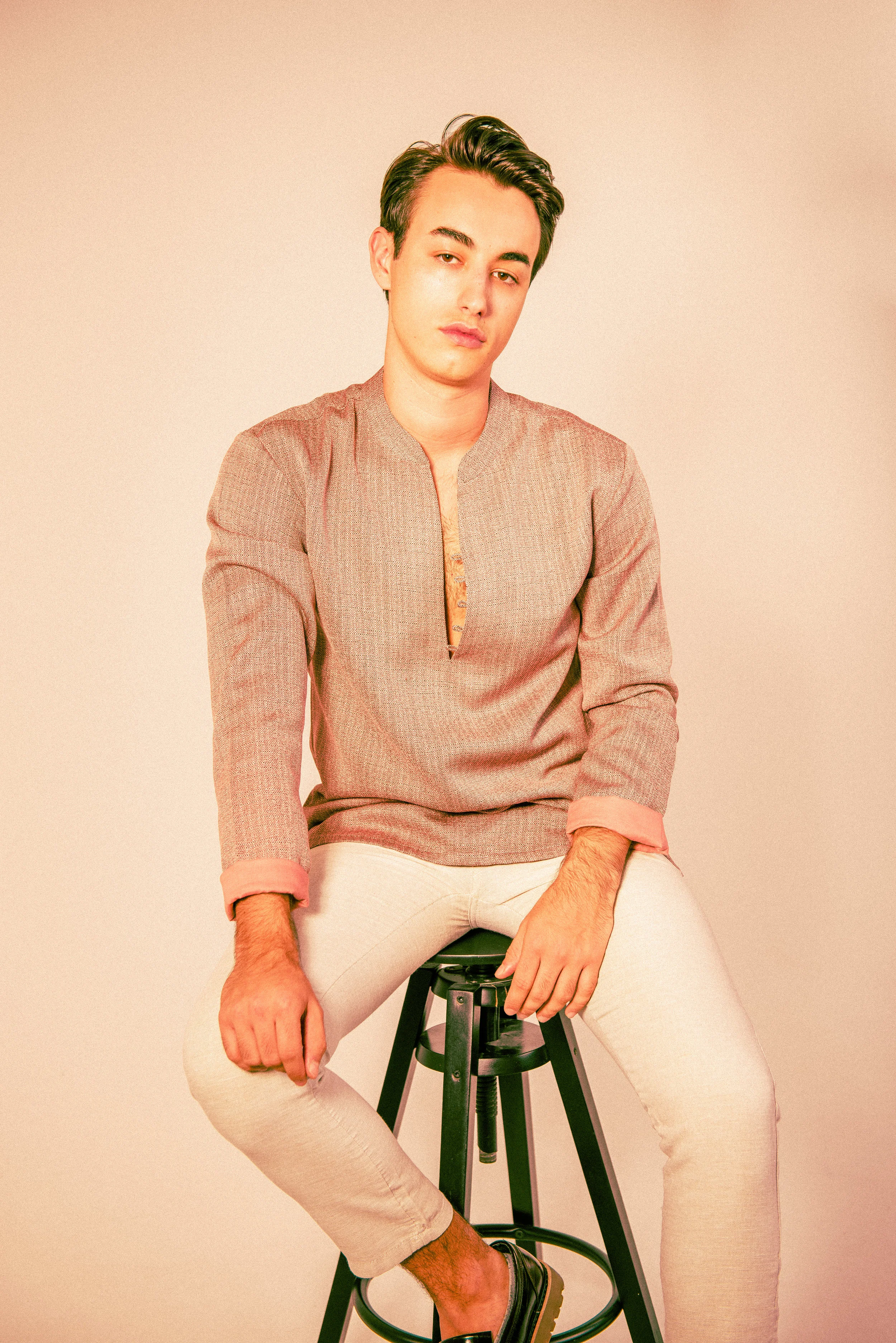 Zahir Pink Duotone Kurta 