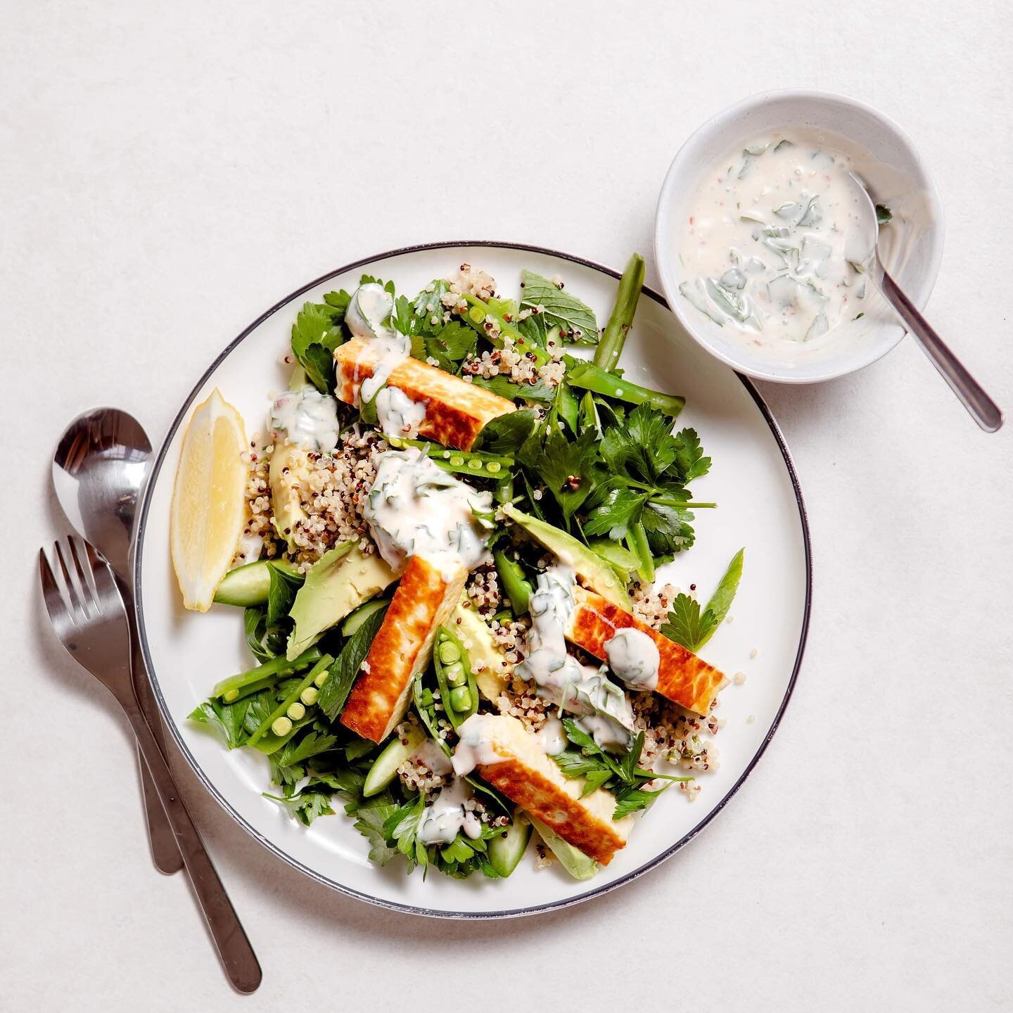 When you&rsquo;re after a lunch or dinner that&rsquo;s filled with goodness, try this pan-fried halloumi quinoa salad with a chilli mint dressing! 🤩

Filled with greens and gluten-free quinoa for added protein, it makes for a speedy and satisfying m